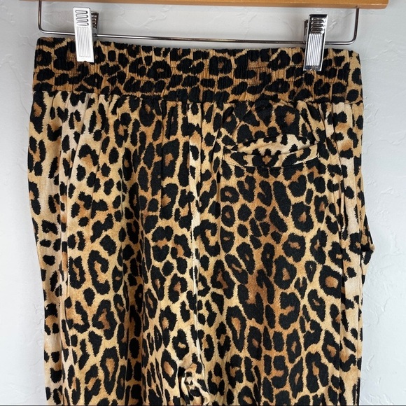 Forever 21 Women's‎ Brown Run Wild Leopard Harem Pants with Pockets Size Small - Picture 3 of 5
